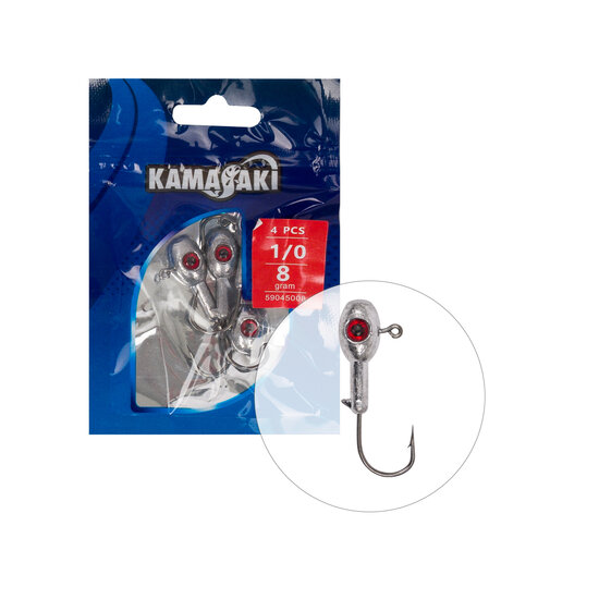 KAMASAKI | RED SHOT | JIGHEAD | 2/0 - 12 gram | 3 stuks