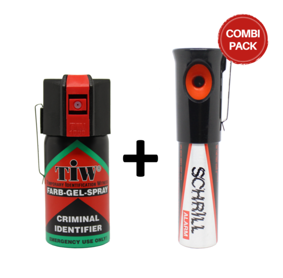  TIW SPRAY en SCHRILL - ALARM | Self Defence Set | COMBI-DEAL