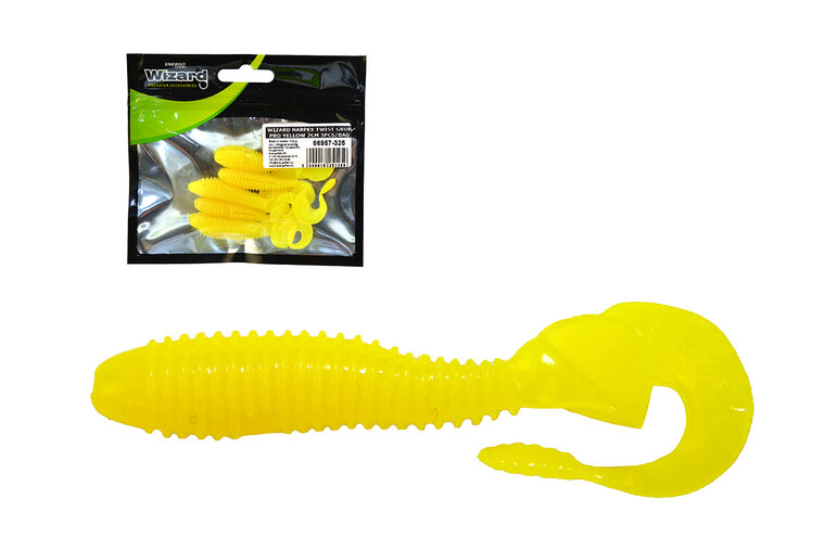WIZARD | HARPEX TWIST GRUB | PRO | 7 cm | Yellow
