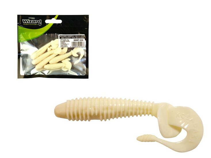 WIZARD | HARPEX TWIST GRUB | PRO | 7 cm | White