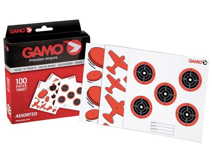 GAMO | SCHIETKAARTEN | 100 STUKS ASSORTI | 14 x 14 cm