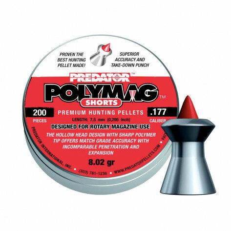 .177 | Predator | Polymag | Shorts 4.5 mm | 0.519 gram - 8.02 grain | 200 stuks
