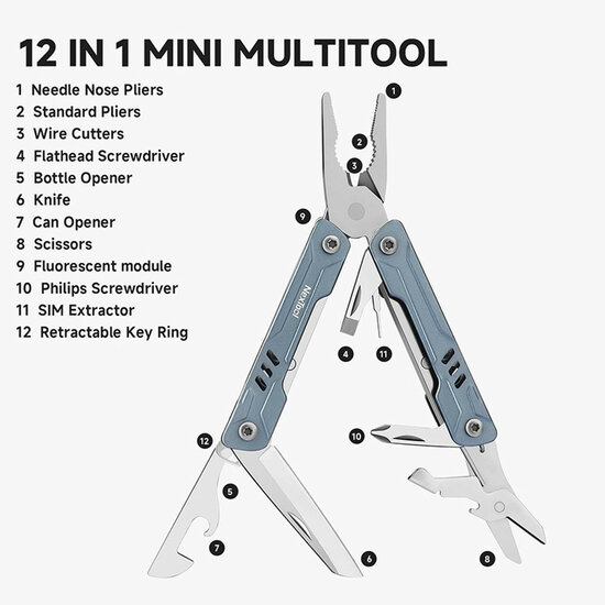 Nextool | Mini Sailor | S11 | 11 Functies | Blue