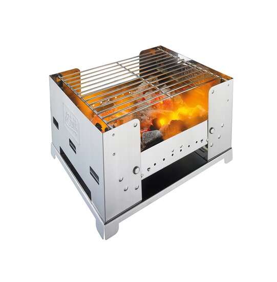 Esbit | Opvouwbare BBQ | RVS Grill | Tas + Bewaarzak kolen