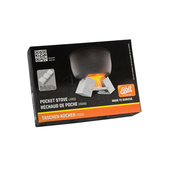 Esbit | Pocket Stove | L | RVS |inclusief 12x14GR Solid Fuel