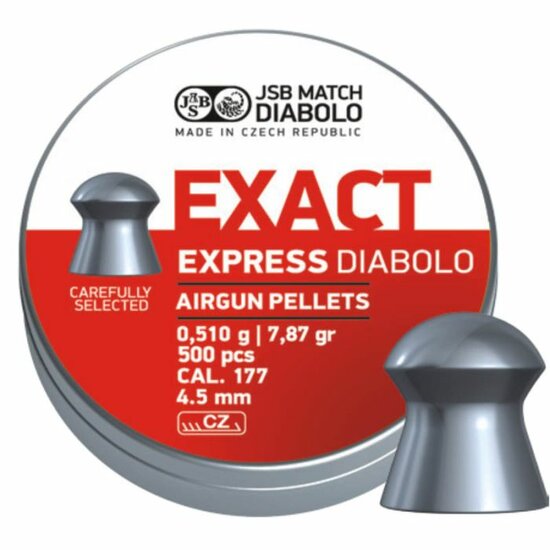 .177 | JSB | Exact Express | 4.52 mm | 0.510 gram - 7.87 grain