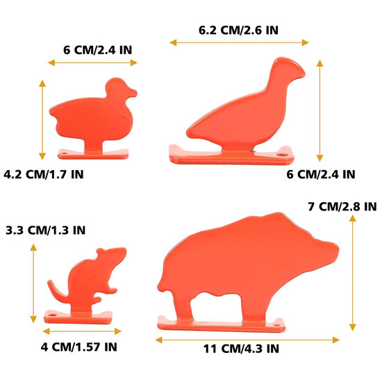 MAJORE TARGET SPORTS | ANIMAL TARGETS | 4 PCS | STANDING TARGETS