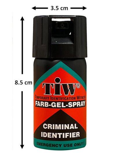 TIW SELF-DEFENCE SPRAY | DNA MARKER | GELSPRAY | Black Cap