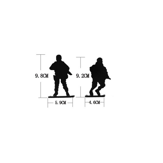 MAJORE TARGET SPORTS | SOLDIERS | 4 PCS | STANDING TARGETS