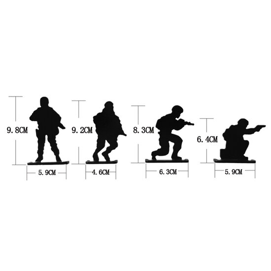 MAJORE TARGET SPORTS | SOLDIERS | 4 PCS | STANDING TARGETS
