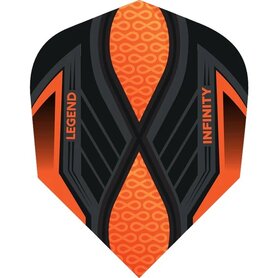  Legend Infinity Dart Flights - 100 Micron - No2 - Std - Orange