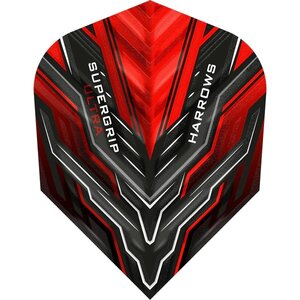 Harrows Supergrip Ultra Dart Flights - 100 micron - No6 - Std - Red